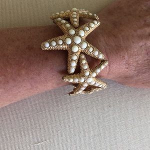 Lily Pulitzer White with Gold Starfish Bracelet